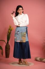 Skyler Denim Wrap Skirt Set