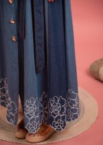 Monstera Embroidered And Cutwork Denim Dress - Image 4