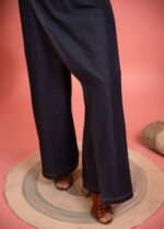 Indigo Wrap-over Style Jumpsuit - Image 5