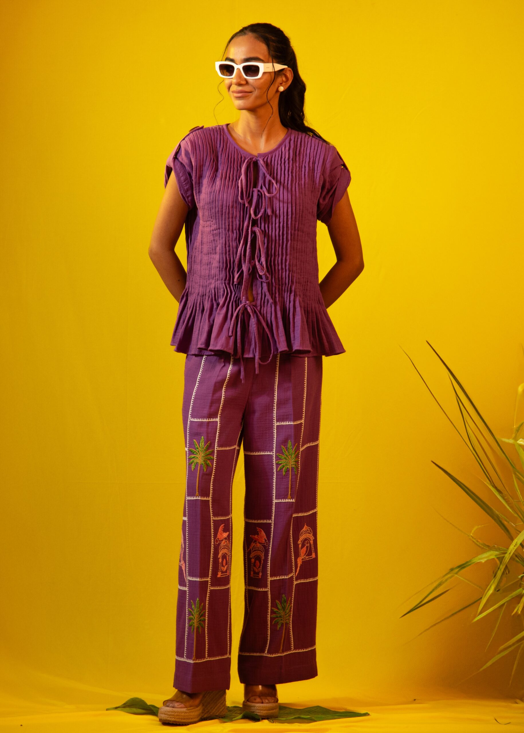 _D754256 Tropical Embroidered Co-ord Set - Image 1