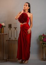 Roseate Twisted Draped Skirt Set - Image 2