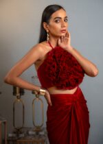 Roseate Twisted Draped Skirt Set - Image 3