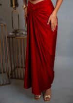 Roseate Twisted Draped Skirt Set - Image 5