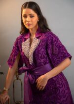 Doodle Embroidered Belted Trench Coat - Image 2