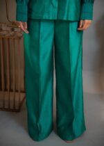 Emerald Silk Ruched Co-ord Set - Image 5