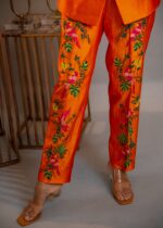 Tangerine Emboridered Blazer Co-ord Set - Image 5