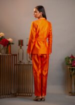 Tangerine Emboridered Blazer Co-ord Set - Image 4