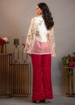 Flamingo Embroidered 3PCS Co-ord Set - Image 3