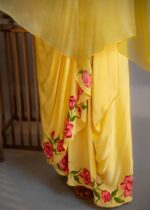 Asmira - Handpainted Cape Style Drape Skirt - Image 5