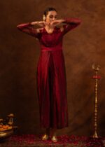 Tissue Silk Embroidered Jumpsuit - Image 2