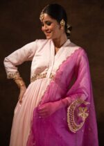 Rua - Satin Embroidered Kurta Set - Image 2