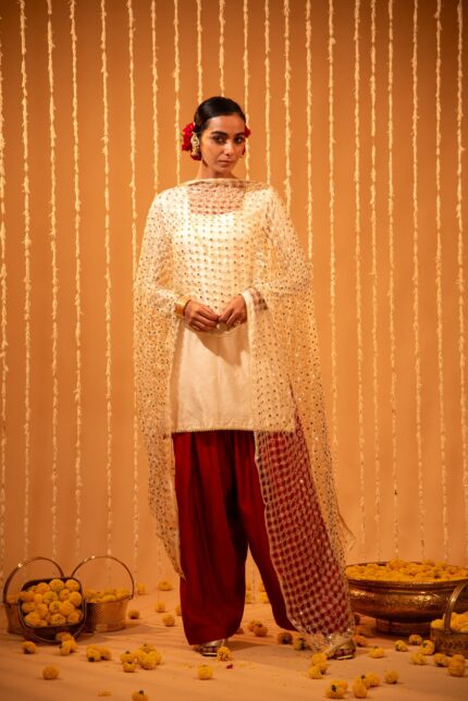 Classic Silk Kurta & Farsi Salwar Set