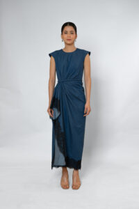Denim Drape Dress