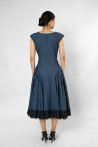 Floral Embroidered Denim Dress - Image 4