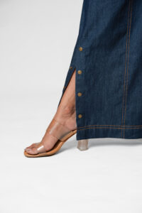 Denim Modish Slit Pants - Image 2