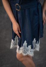 Belted Denim Dress - Image 4