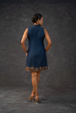 Denim Floral cutwork Dress - Image 4