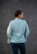 Denim Embroidered Floral Shirt - Image 5