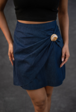 Blue Denim H-Line Skirt