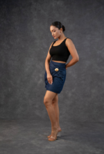 Blue Denim H-Line Skirt - Image 3