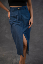 Denim Pencil Skirt - Image 3