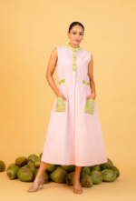 Blush Poplin Embellished Dress