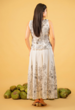 Flamigo Embellished Hand-painted Waistcoat And Skirt Set - Image 4