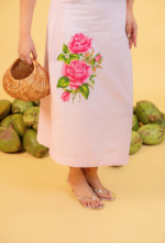 Sculptured Cropped Shirt and hand-painted skirt set - Image 3