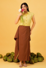 Chic Shirt with Drop Sculptured Skirt