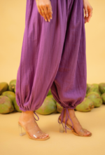 Double Cotton Stone Embellished Top And Balloon Pant Set - Image 5