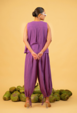 Double Cotton Stone Embellished Top And Balloon Pant Set - Image 4