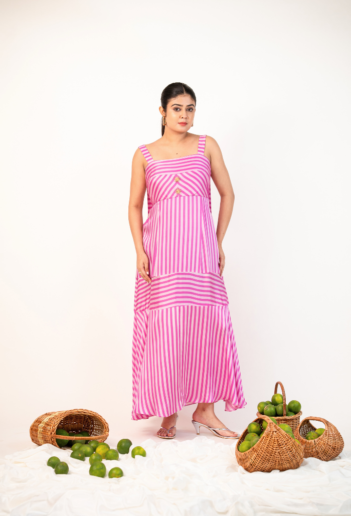 Untitled design_20260730_124536_0000 Linear Striped Illusion Dress - Image 1