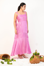 Linear Striped Illusion Dress - Image 2