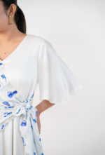 Tie-Front Marine Wrap Dress - Image 3