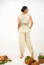 Rose Belt Pleated Top & Balloon Pants Co-ord Set - Image 3
