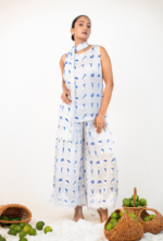 Marine Scarf Top and Lace Hem Pants - Image 2