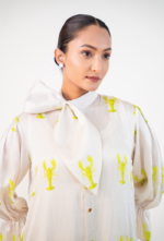 Bow Collar Lobster Shirt-Dress - Image 2