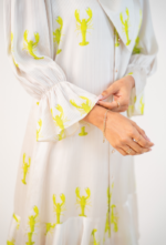 Bow Collar Lobster Shirt-Dress - Image 5