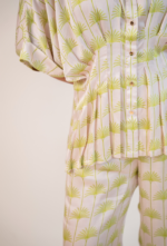 Palm Printed Modal Satin Cinched Co-ord set - Image 5